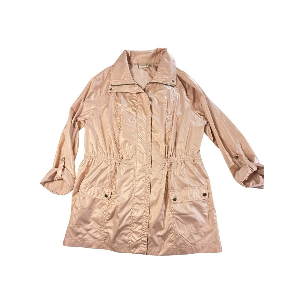 Chico's Zenergy Blush Pink Lightweight Anorak Jacket Women's L Travel Minimalist
